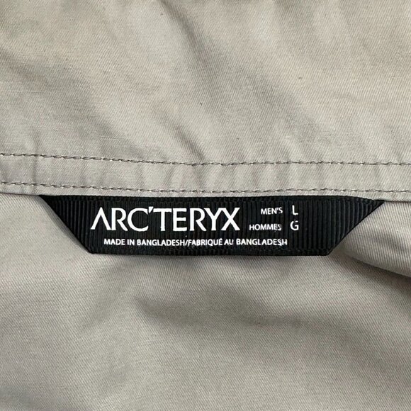 Arc'teryx Waylay Waxed Canvas Jacket Mens Large Gray Full-Zip Hooded - Picture 16 of 16